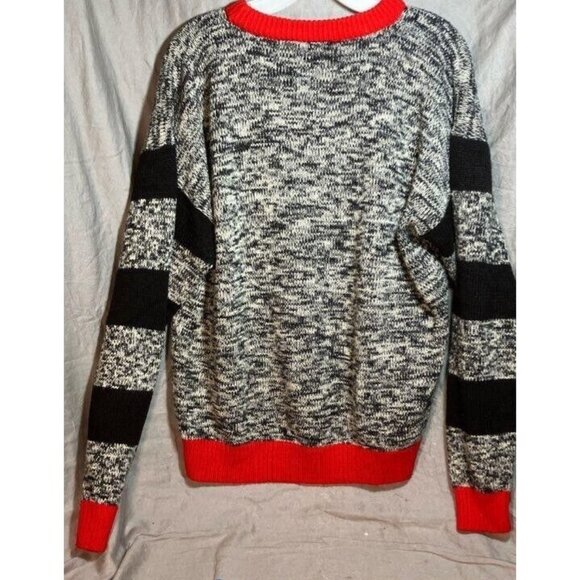 Vintage 1980s Mickey & Co. Gray Acrylic Mickey Sweater - Size Large - Picture 4 of 4